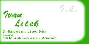 ivan lilek business card